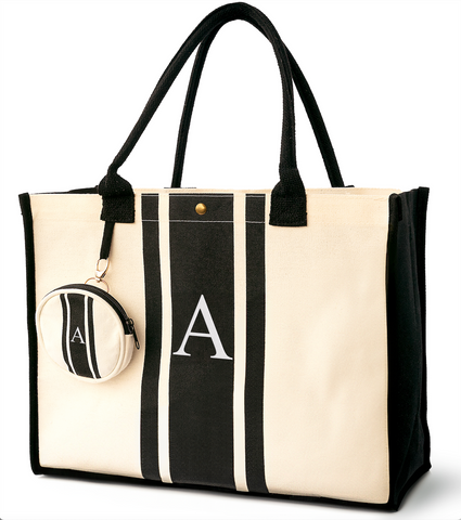 Leafico Initial Tote Bag Letter A